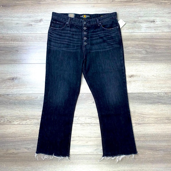 NWT Lucky Brand Bridgette Cropped Flare Black Size 12/31 - Picture 5 of 16